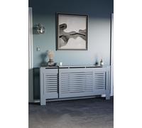 Home Discount Vida Designs Milton Adjustable MDF Radiator Cover Heating 820 x 2040 x 190 mm in Dark Grey Home Discount Dark Grey