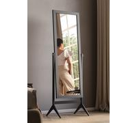 Home Discount Vida Designs Nishano Rectangle Cheval Mirror Full Length Rotating Frame in Black Home Discount Black