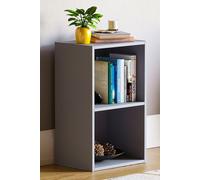 Home Discount Vida Designs Oxford 2 Tier Cube Bookcase Storage 540 x 320 x 240 mm in Grey Home Discount Grey