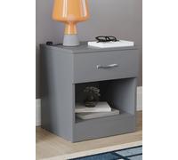Home Discount Vida Designs Riano 1 Drawer Bedside Cabinet Table Storage in Grey Home Discount Grey