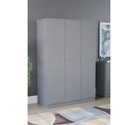 Home Discount Vida Designs Riano 3 Door Wardrobe Storage Organizer in Grey Home Discount Grey