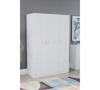 Home Discount Vida Designs Riano 3 Door Wardrobe Storage Organizer in White Home Discount White