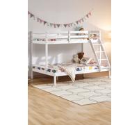 Home Discount Vida Designs Sydney Triple Sleeper Bunk Bed Frame Bedroom Furniture in White | Size: Single Home Discount White Single