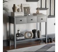 Home Discount Vida Designs Windsor 3 Drawer Console Table Side Table Storage Organizer 740 x 1000 x 300 mm in Grey Home Discount Grey
