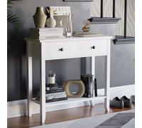 Home Discount Vida Designs Windsor Wooden Console Table Hallway with drawers, White | Size: Medium Home Discount White Medium