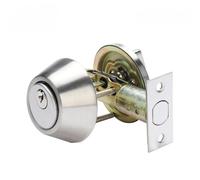 Home Door Gate Single Cylinder Deadbolt Stainless Steel Dead Bolt Door Lock Round-Shape Locking Gear Door Lock Invisible Lock Door Lock Cylinder(Style 2)