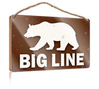 Home Door Hanging Big Line: The Bear'S Path Wooden Sign Sign For Front Door Dorm Room Accessories(20X30CM)