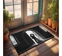 Home Door Mat A Silhouette Of A Couple Kissing In Front Of An Open Door Doormat Country Decorations For Home Emo Room Decor(40X60CM)