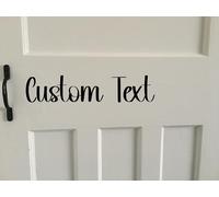 Home Door Sign Stickers - Waterproof Vinyl Decal - Bedroom Décor - House Gifts - Black Wall Art Accessory - Bathroom - Toilet - Kitchen - Living Room (Custom Text)