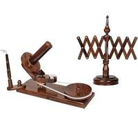 Home Dress Wooden Large Yarn Winder and Swift for Knitting & Crocheting | Hand Operated Heavy Duty Natural Ball Winder | Knitting Craft Accessories Combo. (Brown)