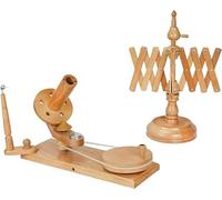 Home Dress Wooden Large Yarn Winder and Swift for Knitting & Crocheting | Hand Operated Heavy Duty Natural Ball Winder | Knitting Craft Accessories Combo. (Off White)