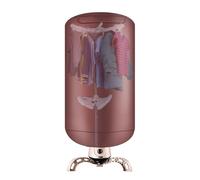 Home Dryer, Drying Clothes, Small Round Vertical Dryer, 900 Watt Portable Tumble Dryer for Apartments, Travelling, Dormitories, Caravans, PTC Heater (Brown)