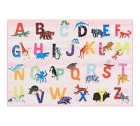 Home Dynamix Eric Carle Elementary Blue Alphabet Area Rug 35"x51", Graphic/Print Alphabet Blue/Orange/Yellow