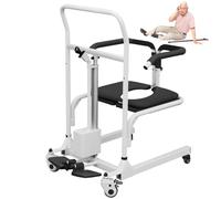 Home Electric Transfer Chair,Portable Patient Lift,180° Split Seat,330 Lbs Load,for Elderly Disabled Handicapped