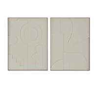 Home ESPRIT Abstract Scandinavian Painting 75 x 4 x 100 cm (2 Units)