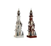 Home ESPRIT Christmas Ornament White Red 16 x 14 x 63 cm (2 Units)