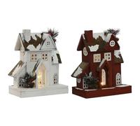 Home ESPRIT Christmas Ornament White Red 26 x 14 x 32 cm (2 Units)