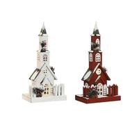 Home ESPRIT Christmas Ornament White Red 27 x 18 x 56 cm (2 Units)