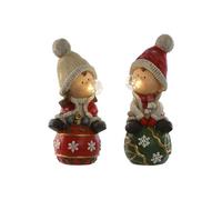 Home ESPRIT Christmas Ornament White Red Green 20.5 x 23 x 51 cm (2 Units)