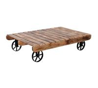 Home ESPRIT Coffee Table Black Natural Metal Mango Wood 130 x 80 x 32 cm