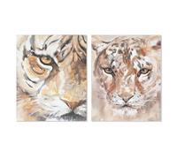 Home ESPRIT Colonial Tiger Picture 80 x 3.8 x 100 cm (2 Units)