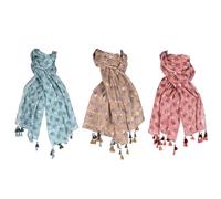 Home ESPRIT Coral Turquoise Brown Scarf (3 Units)