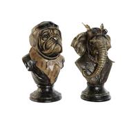 Home ESPRIT Decorative Figurine Steampunk Grey Multicoloured 21 x 18 x 35 cm (2 Units)