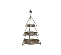Home ESPRIT Gold Metal Fruit Bowl 43 x 43 x 79 cm Christmas Tree
