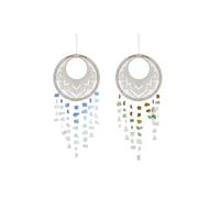 Home ESPRIT Hanging Decoration Blue White Brown Boho Macrame (2 Units) (12 Units)