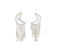 Home ESPRIT Hanging Decoration Natural Cream Boho Macrame (2 Units)