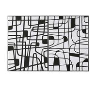Home ESPRIT Modern Black White Picture 103 x 4.5 x 143 cm (2 Units)