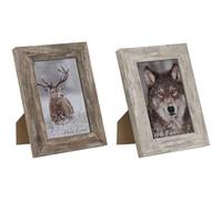 Home ESPRIT Photo Frame Natural White Polystyrene Glass Scandinavian 14.5 x 2 x 20 cm (2 Units)