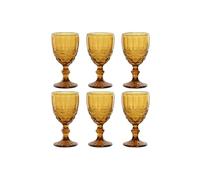 Home ESPRIT Set of 6 Amber Glass Glasses 11oz