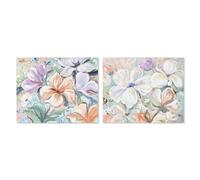 Home ESPRIT Shabby Chic Flowers Picture 100 x 3.8 x 80 cm (Pack of 2)