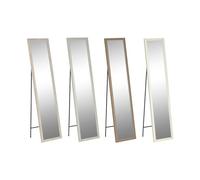 Home ESPRIT Standing Mirror White Brown Beige Grey 36 x 3 x 156 cm (Pack of 4)