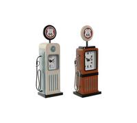 Home ESPRIT Table Clock Blue Orange Metal Glass Vintage 12 x 7.5 x 32 cm (2 Units)