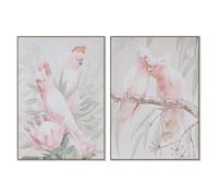 Home ESPRIT Tropical Parrot Picture 100 x 4 x 140 cm (2 Units)