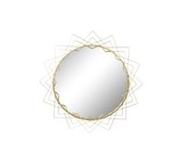 Home ESPRIT Wall Mirror Gold Metal Glass 80 x 2.5 x 80 cm 80 x 2.5 x 80 cm