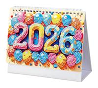 Home Essential Decorations Decorative Desk Planner Wall Calendar Artist 2026 Rhinestones with Rhinestones