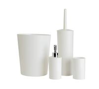 Home Essentials 4 Piece Bin and Accessory Set - White