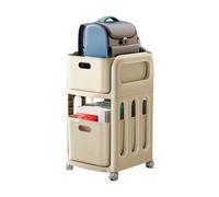 Home Essentials, Slim Rolling Storage Cart, Mobile Utility Shelf with Wheels for Space-Saving Organization in Kitchen, Bedroom, Bathroom