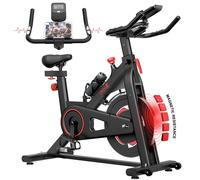 Home Exercise Bike Adjustable Resistance Silent Driven, LCD Monitor