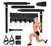 Home Exercise Equipment - Pilates Workout Bars with Resistance Bands Set, Fitness Tool for Resistance and Flexibility | Abs Gym, Legs, Basic Training, Princi