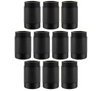 Home Expert 1" x 2" Black Painted Industrial Pipe - 10 Pack Threaded Malleable Cast Iron Pipe Fitting for Industrial Vintage DIY Project
