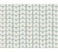 Home Expressions Oilcloth Tablecloth Scandinavian Tulips on a Mottled Ground, Cotton Cloth With PVC Wipe clean Coating (SAGE, 132CM X 150CM RECTANGLE)