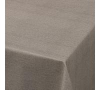Home Expressions Plain Textured Linen Look Grey Clean Vinyl Table Cloth/Protector Textile Backing full roll of 20 metres