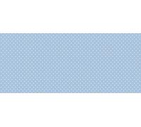Home Expressions Small Light Blue (powder blue) and White Polkadot Wipe Clean Vinyl Table Cloth/Protector Textile Backing (140cm x 100cm Rectangle)
