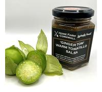 Home Farm Cornwall Ginger Tom Warm Tomatillo Salsa, Fresh Mexican Style Condiment, Handmade Farm Fresh (2oz (56g))