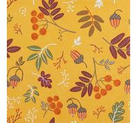 Home Fashion 20 Napkins Autumn Natural Elements in Orange Tones as Table Decoration Paper Napkins Christmas with Motif Also for Decoupage and Decoupage 33 x 33 cm