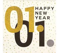 Home Fashion 20 Napkins New Year's Eve New Year Table Decoration Paper Napkins with Motif Also for Decoupage and Decoupage 33 x 33 cm